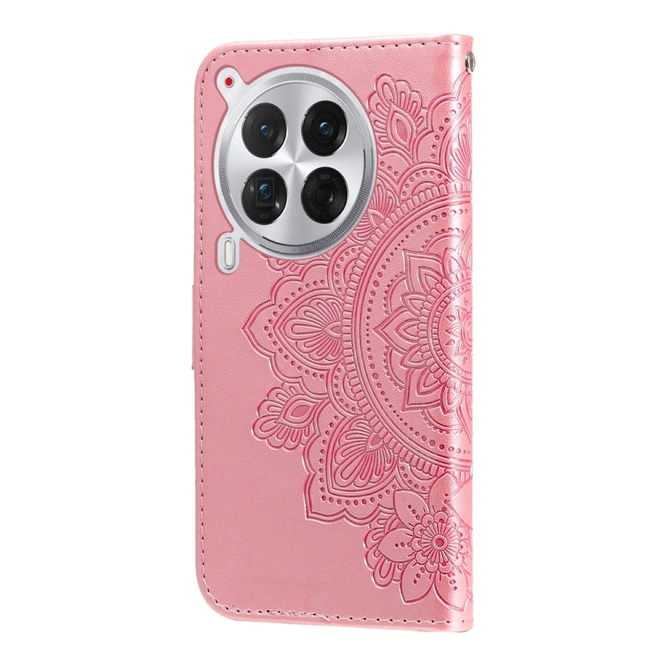 For Tecno Camon 30 Premier Seven-petal Flowers Embossing Leather Phone Case
