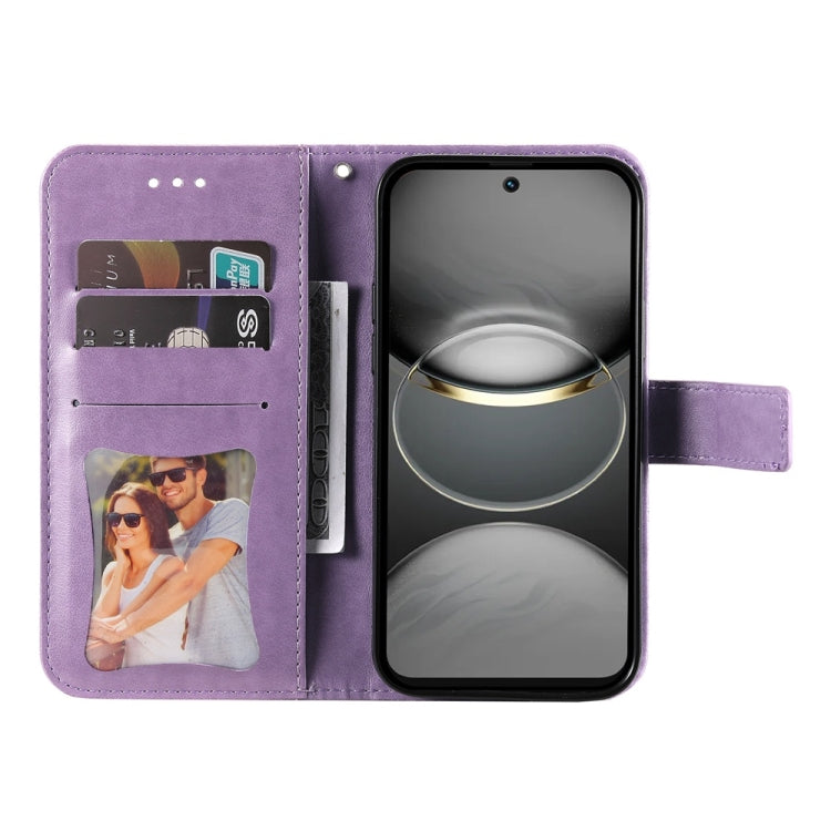 For Tecno Spark 30C Seven-petal Flowers Embossing Leather Phone Case