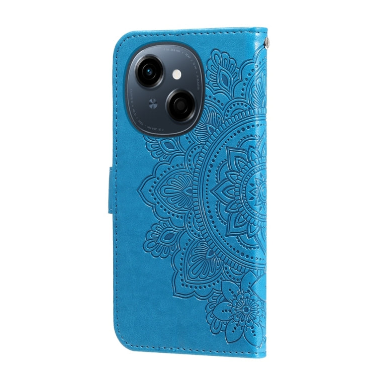 For Tecno Spark Go 1 / Pop 9 / Spark Go 2025 Seven-petal Flowers Embossing Leather Phone Case