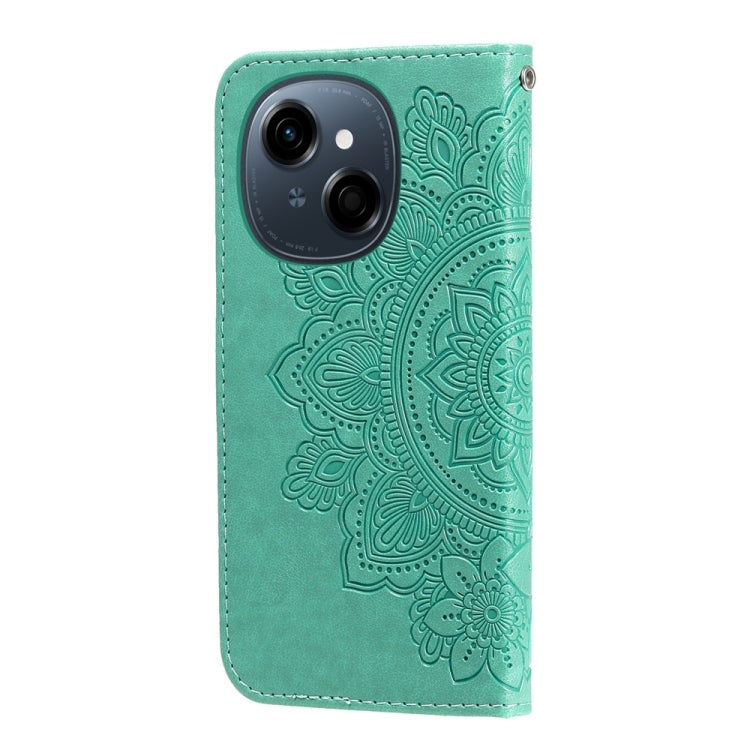 For Tecno Spark Go 1 / Pop 9 / Spark Go 2025 Seven-petal Flowers Embossing Leather Phone Case