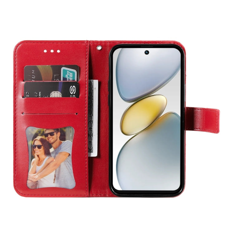 For Tecno Spark Go 1 / Pop 9 / Spark Go 2025 Seven-petal Flowers Embossing Leather Phone Case