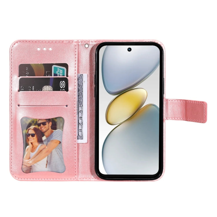 For Tecno Spark Go 1 / Pop 9 / Spark Go 2025 Seven-petal Flowers Embossing Leather Phone Case