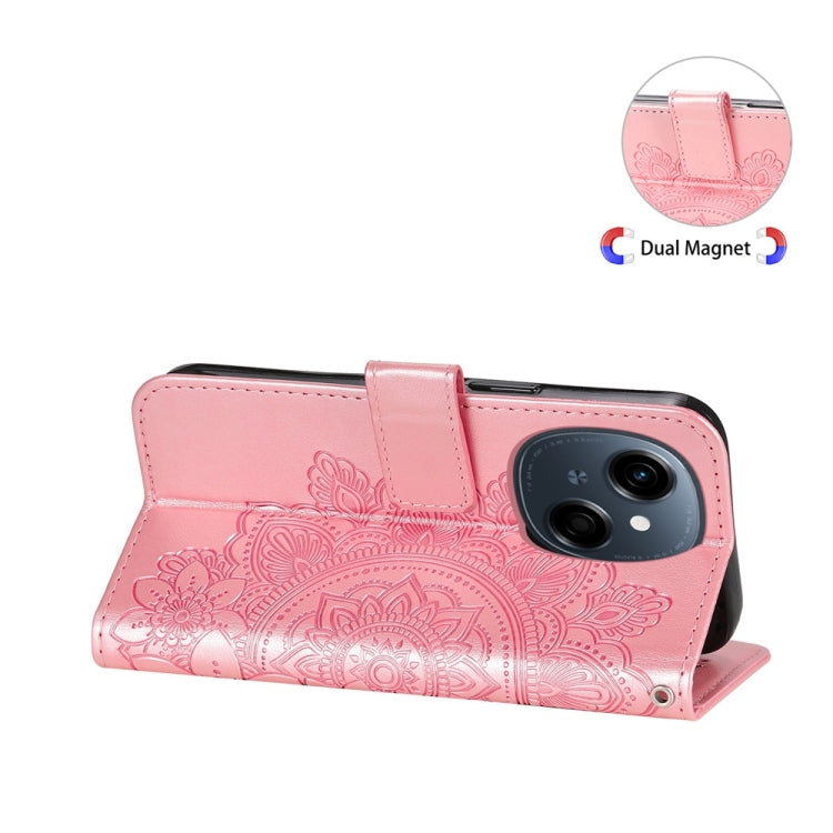 For Tecno Spark Go 1 / Pop 9 / Spark Go 2025 Seven-petal Flowers Embossing Leather Phone Case