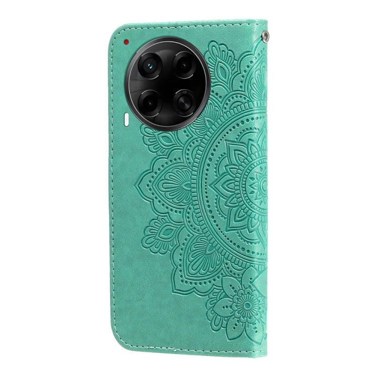 For Tecno Camon 30S / Camon 30S Pro Seven-petal Flowers Embossing Leather Phone Case