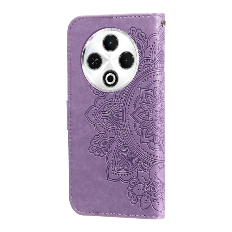 For Tecno Spark 30 4G Seven-petal Flowers Embossing Leather Phone Case