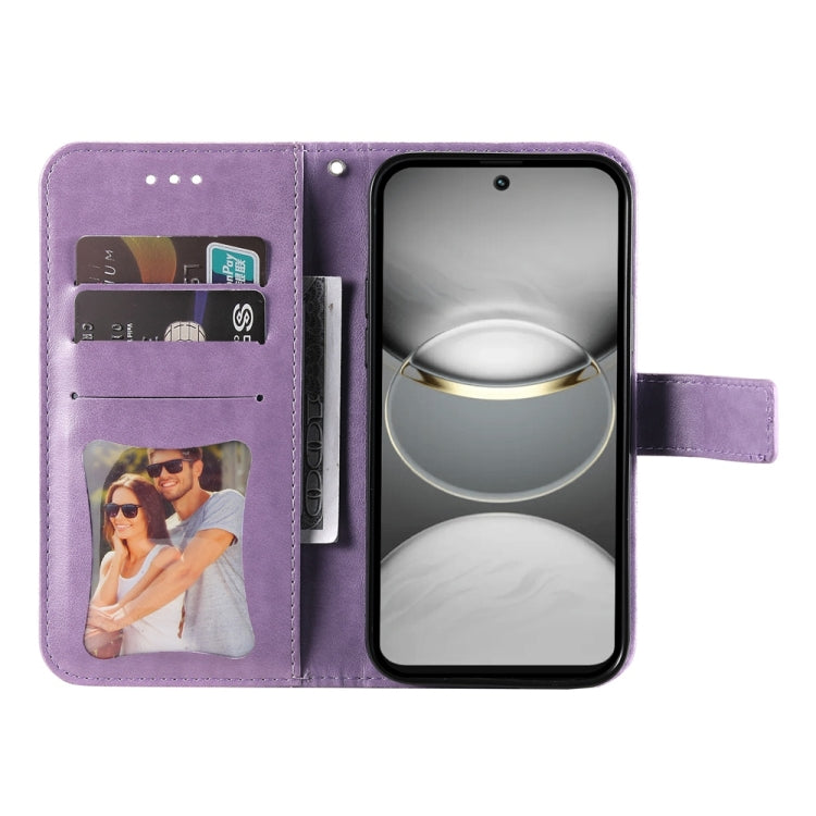 For Tecno Spark 30 4G Seven-petal Flowers Embossing Leather Phone Case