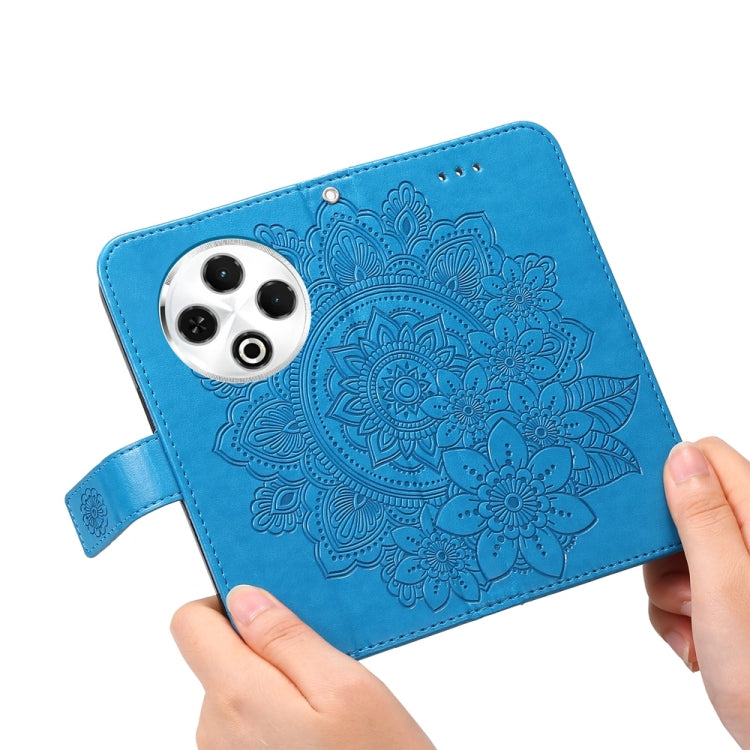 For Tecno Spark 30 4G Seven-petal Flowers Embossing Leather Phone Case