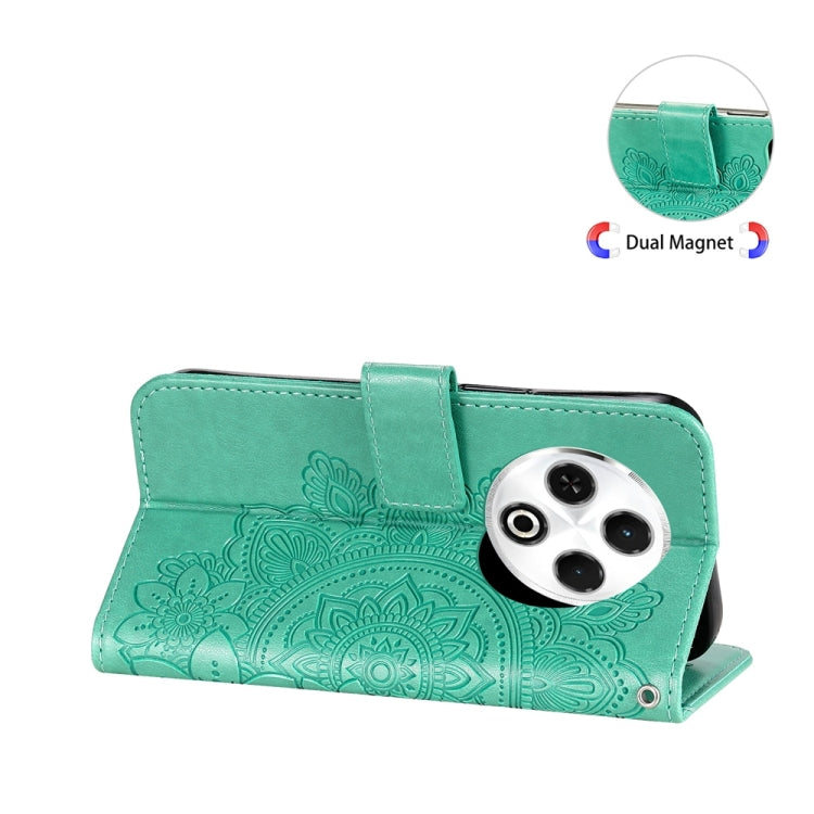 For Tecno Spark 30 4G Seven-petal Flowers Embossing Leather Phone Case