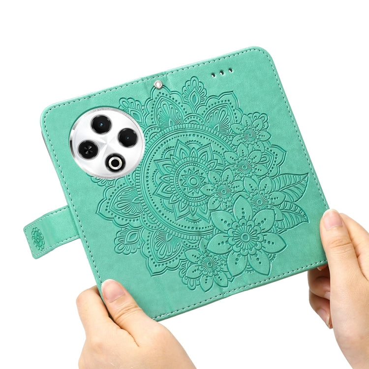 For Tecno Spark 30 4G Seven-petal Flowers Embossing Leather Phone Case