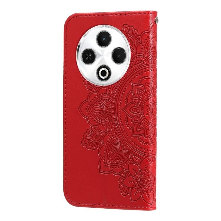 For Tecno Spark 30 4G Seven-petal Flowers Embossing Leather Phone Case