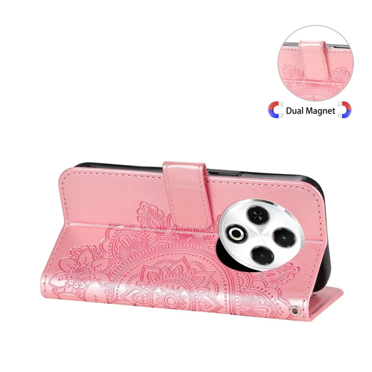 For Tecno Spark 30 4G Seven-petal Flowers Embossing Leather Phone Case