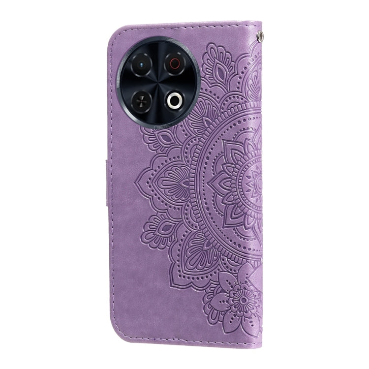 For Tecno Spark 30 Pro 4G Seven-petal Flowers Embossing Leather Phone Case