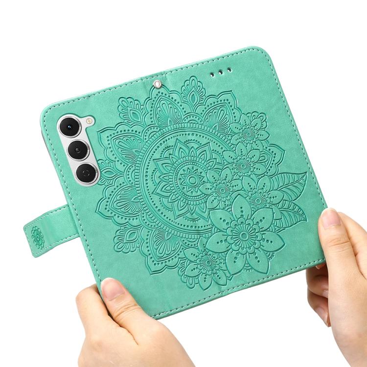 For Tecno Spark 40 Pro  4G Seven-petal Flowers Embossing Leather Phone Case