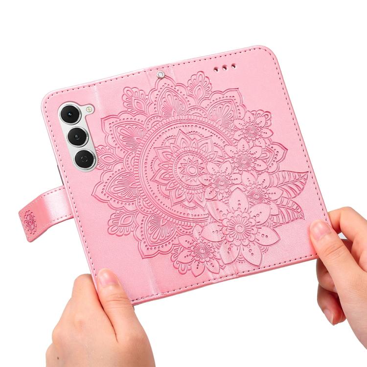 For Tecno Spark 40 Pro  4G Seven-petal Flowers Embossing Leather Phone Case