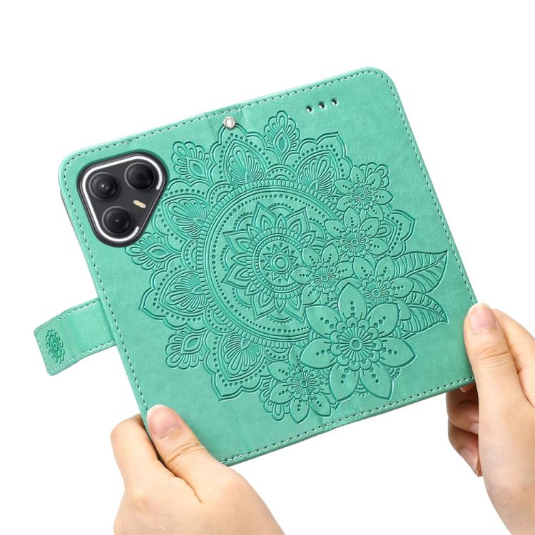 For Tecno Pova 7 5G Seven-petal Flowers Embossing Leather Phone Case