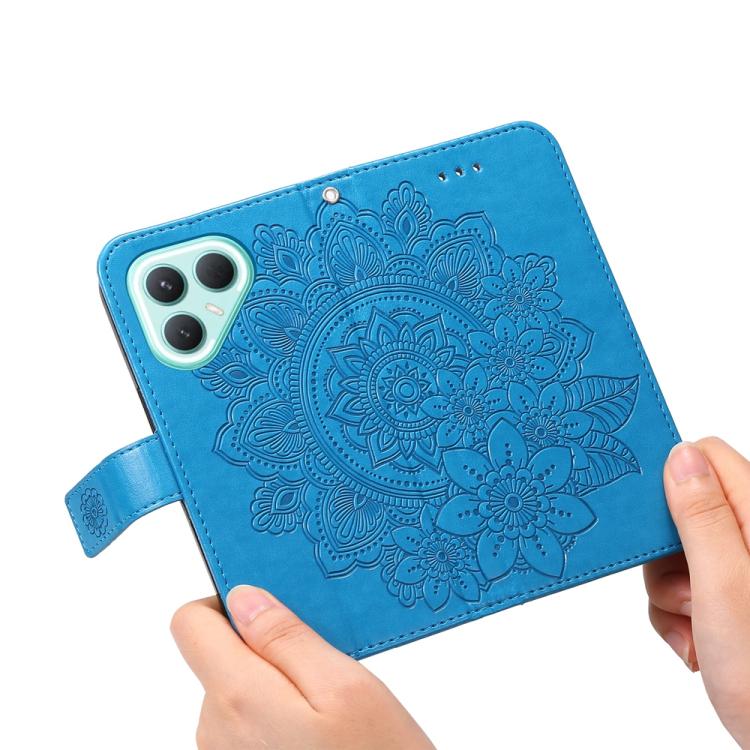 For Tecno Pova 7 Pro 5G Seven-petal Flowers Embossing Leather Phone Case