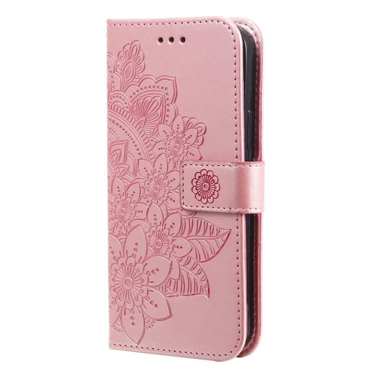 For Tecno Pova 7 Pro 5G Seven-petal Flowers Embossing Leather Phone Case