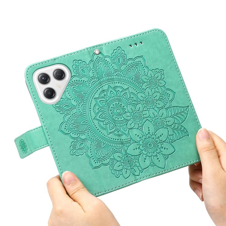 For Tecno Pova 7 Ultra 5G Seven-petal Flowers Embossing Leather Phone Case