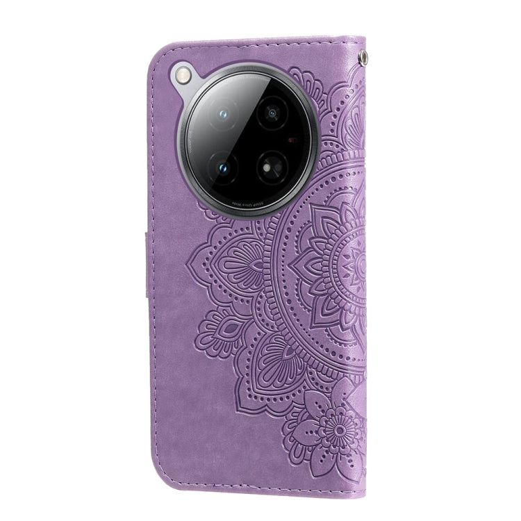 For Infinix Zero 40 4G / 5G Seven-petal Flowers Embossing Leather Phone Case