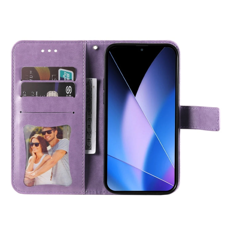 For Infinix Zero 40 4G / 5G Seven-petal Flowers Embossing Leather Phone Case