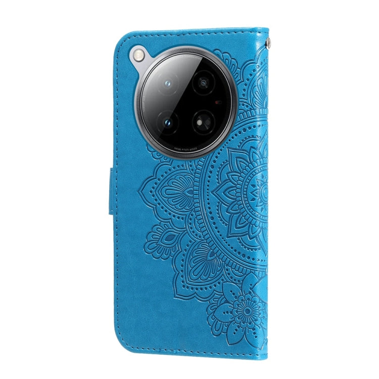For Infinix Zero 40 4G / 5G Seven-petal Flowers Embossing Leather Phone Case