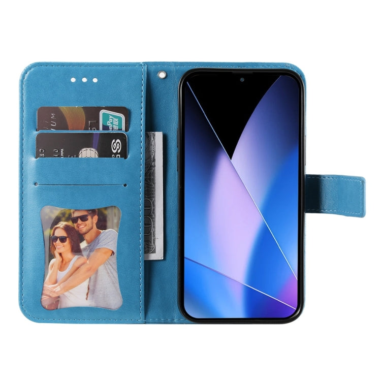 For Infinix Zero 40 4G / 5G Seven-petal Flowers Embossing Leather Phone Case