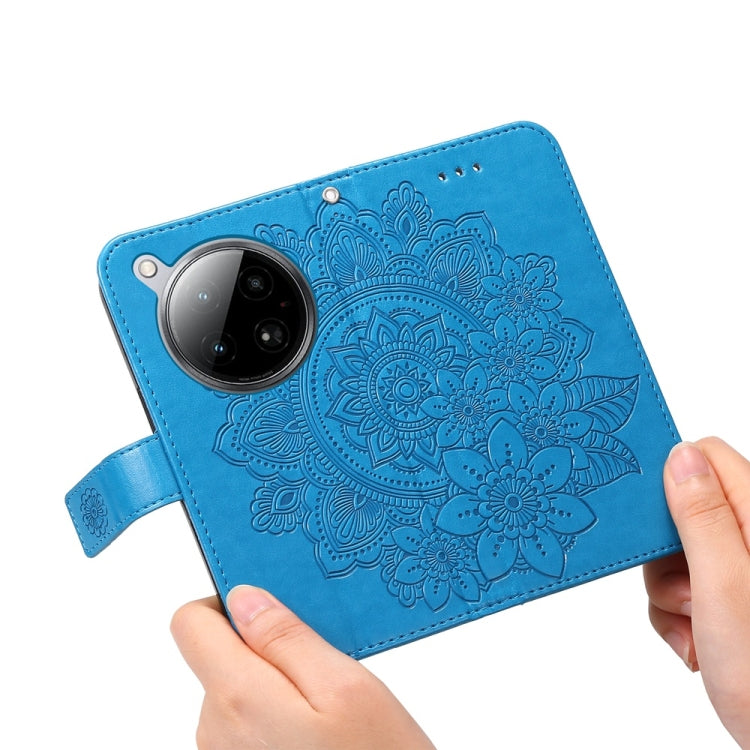 For Infinix Zero 40 4G / 5G Seven-petal Flowers Embossing Leather Phone Case