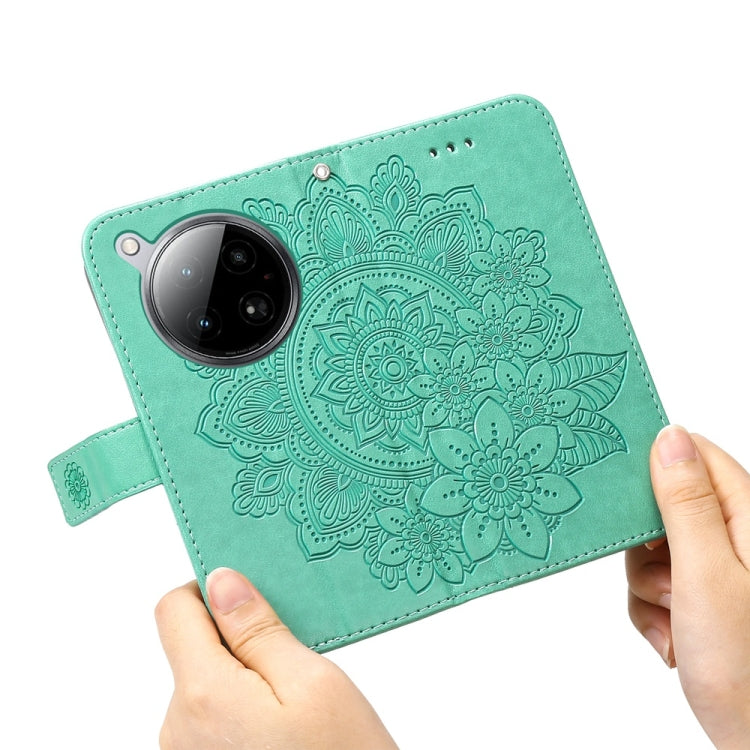 For Infinix Zero 40 4G / 5G Seven-petal Flowers Embossing Leather Phone Case