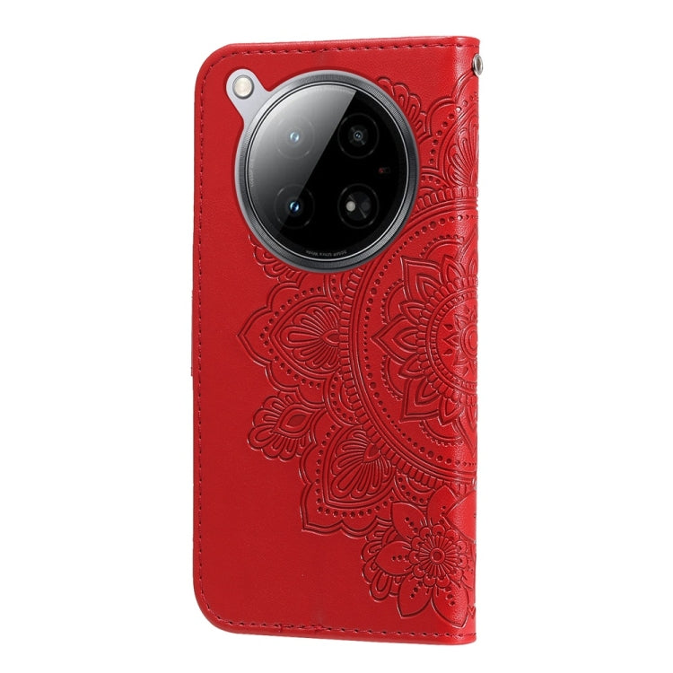 For Infinix Zero 40 4G / 5G Seven-petal Flowers Embossing Leather Phone Case