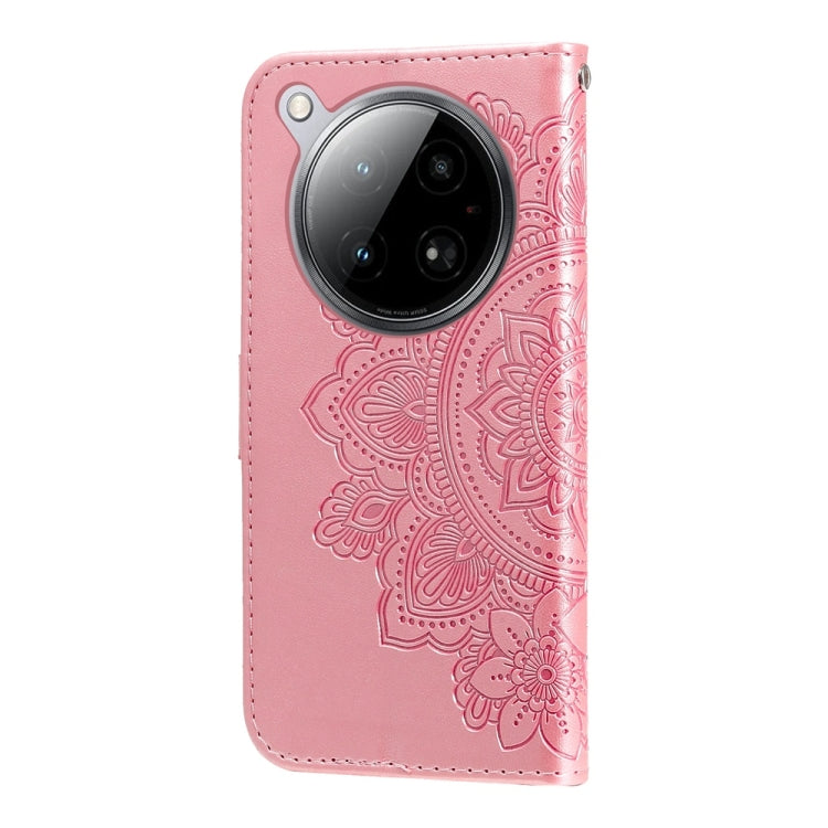 For Infinix Zero 40 4G / 5G Seven-petal Flowers Embossing Leather Phone Case