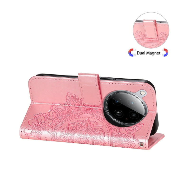 For Infinix Zero 40 4G / 5G Seven-petal Flowers Embossing Leather Phone Case