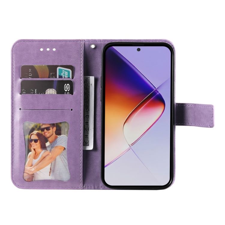For Infinix Note 40 Pro 4G / 5G / Note 40 Pro+ Seven-petal Flowers Embossing Leather Phone Case