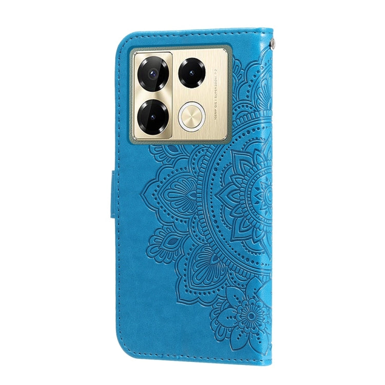 For Infinix Note 40 Pro 4G / 5G / Note 40 Pro+ Seven-petal Flowers Embossing Leather Phone Case