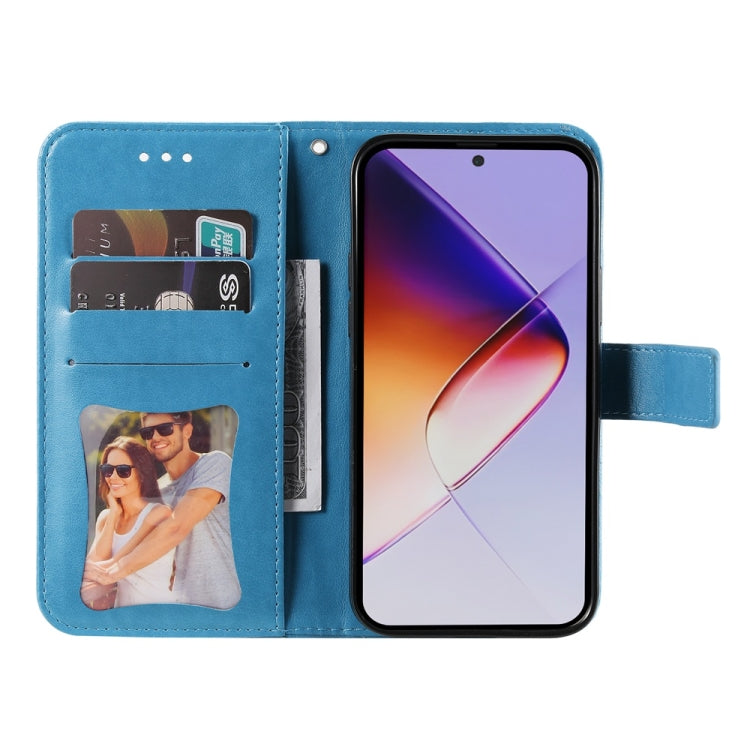 For Infinix Note 40 Pro 4G / 5G / Note 40 Pro+ Seven-petal Flowers Embossing Leather Phone Case