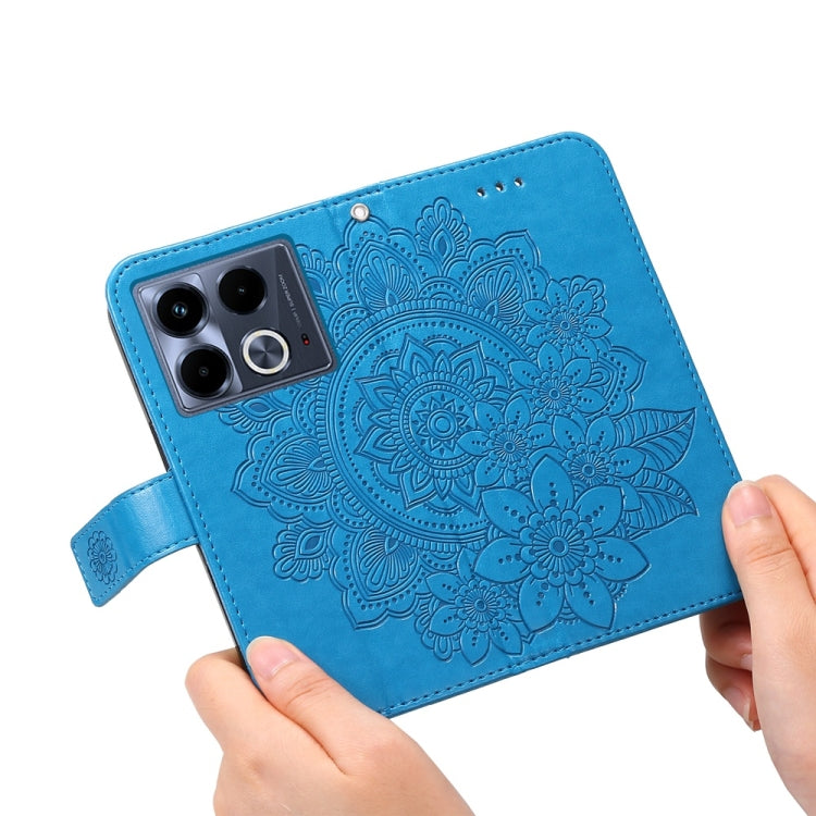 For Infinix Note 40 4G Seven-petal Flowers Embossing Leather Phone Case