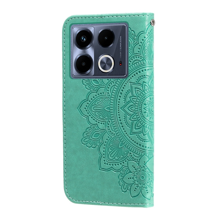 For Infinix Note 40 4G Seven-petal Flowers Embossing Leather Phone Case
