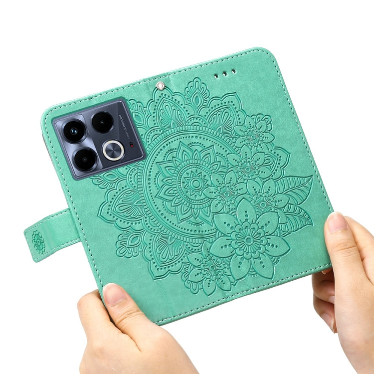 For Infinix Note 40 4G Seven-petal Flowers Embossing Leather Phone Case