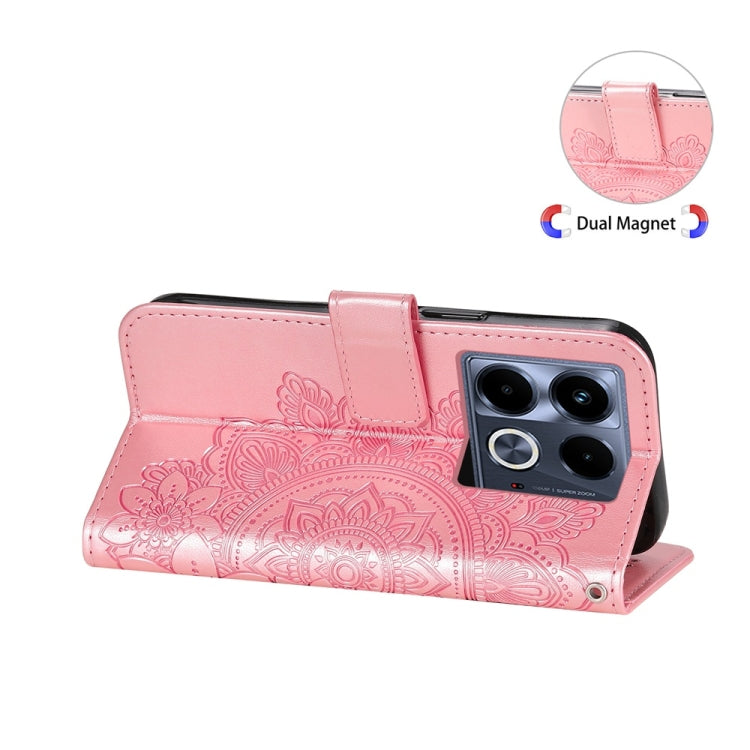 For Infinix Note 40 4G Seven-petal Flowers Embossing Leather Phone Case