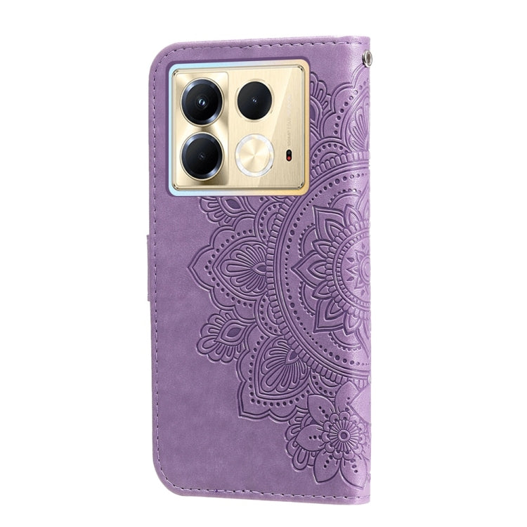 For Infinix Note 40 5G Seven-petal Flowers Embossing Leather Phone Case