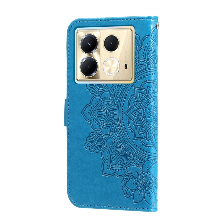 For Infinix Note 40 5G Seven-petal Flowers Embossing Leather Phone Case