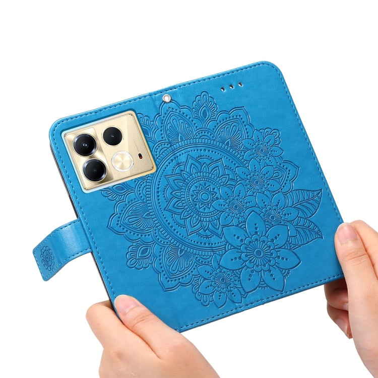 For Infinix Note 40 5G Seven-petal Flowers Embossing Leather Phone Case