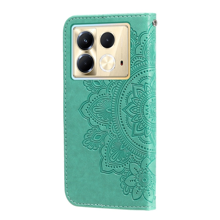 For Infinix Note 40 5G Seven-petal Flowers Embossing Leather Phone Case