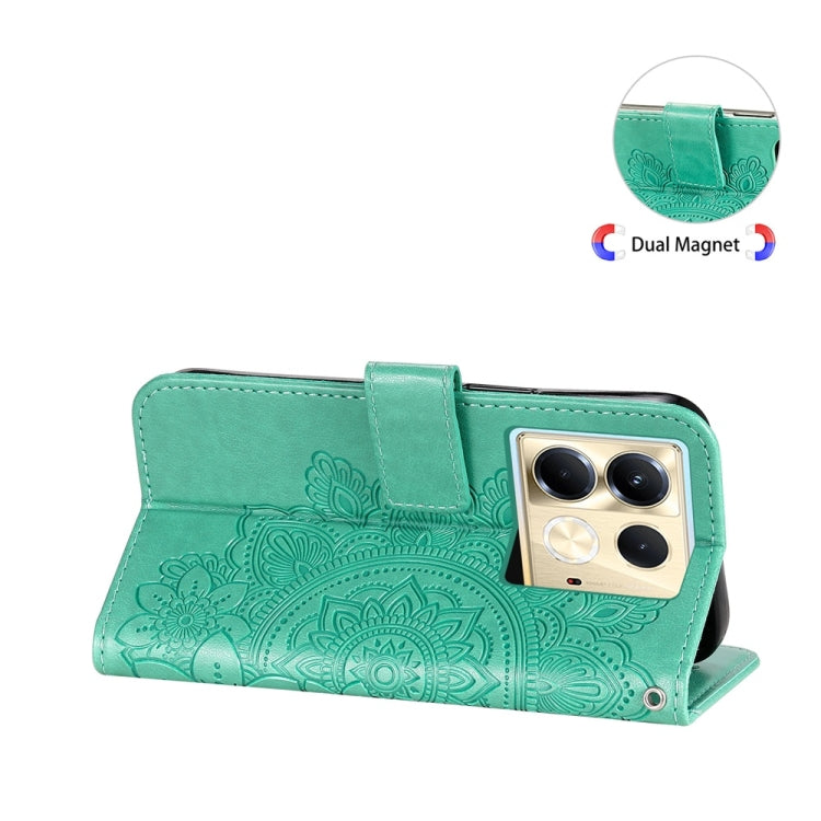 For Infinix Note 40 5G Seven-petal Flowers Embossing Leather Phone Case