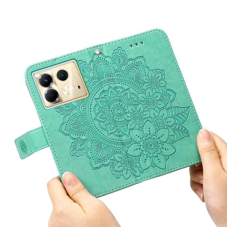 For Infinix Note 40 5G Seven-petal Flowers Embossing Leather Phone Case