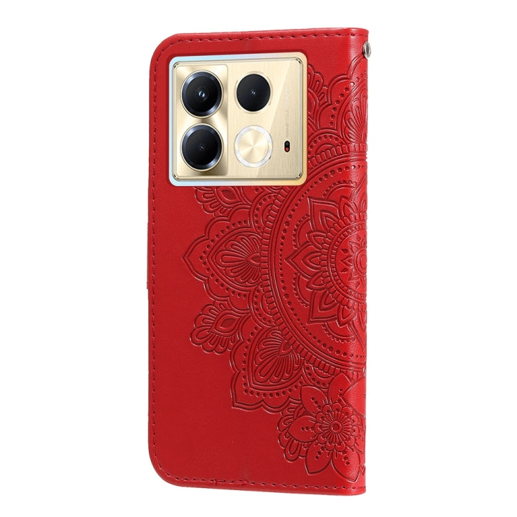 For Infinix Note 40 5G Seven-petal Flowers Embossing Leather Phone Case