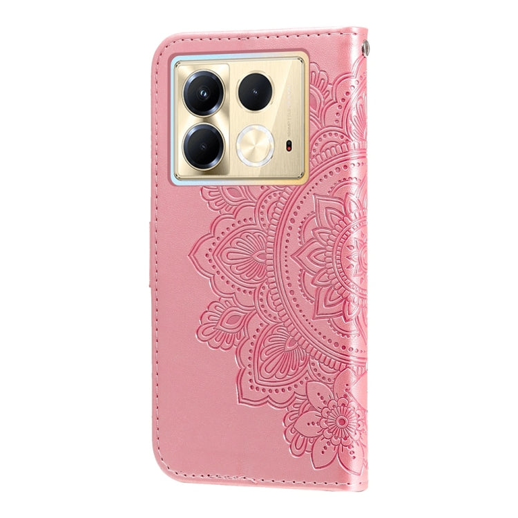 For Infinix Note 40 5G Seven-petal Flowers Embossing Leather Phone Case