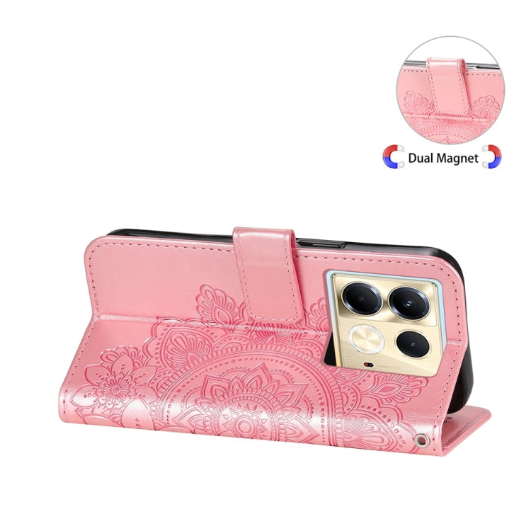 For Infinix Note 40 5G Seven-petal Flowers Embossing Leather Phone Case