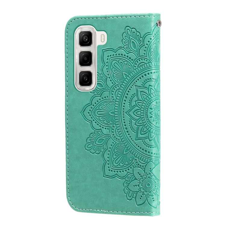 For Infinix Hot 50 4G Seven-petal Flowers Embossing Leather Phone Case