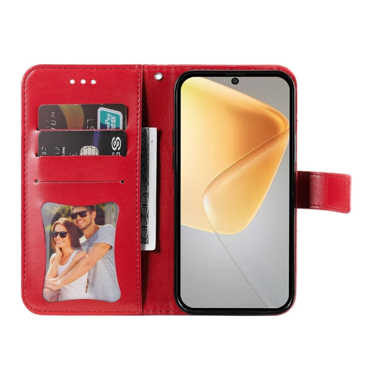 For Infinix Hot 50 4G Seven-petal Flowers Embossing Leather Phone Case