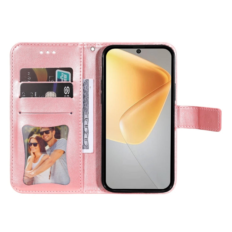For Infinix Hot 50 4G Seven-petal Flowers Embossing Leather Phone Case